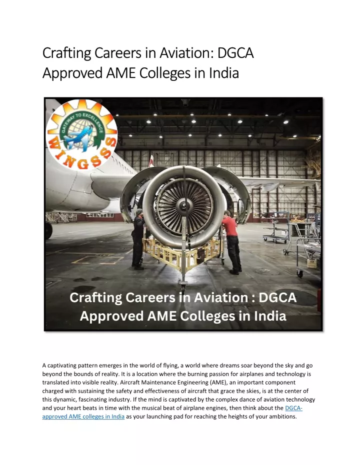 crafting careers in aviation dgca crafting