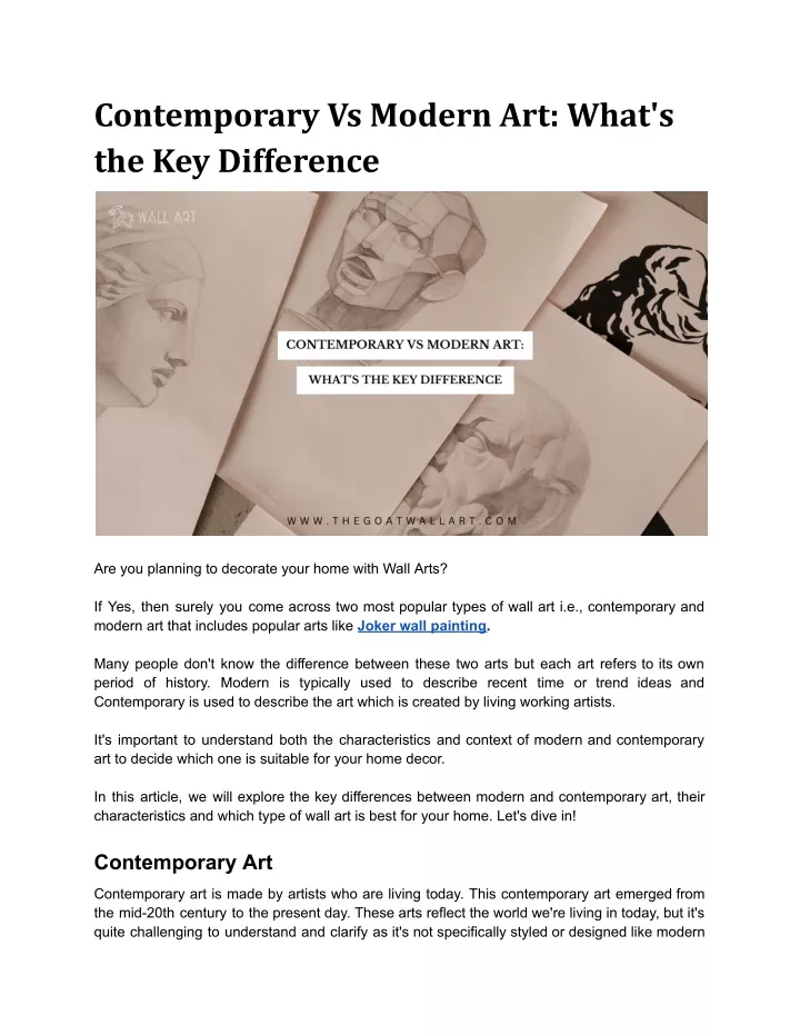 PPT - Contemporary Vs. Modern Art_ What's The Key Difference PowerPoint ...