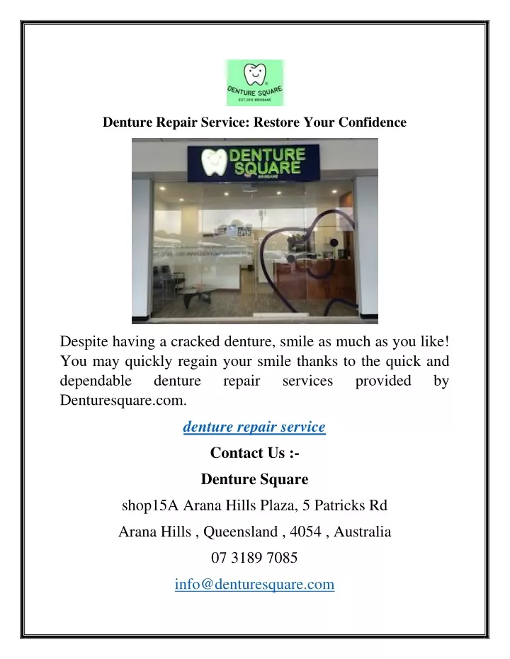 denture repair service restore your confidence