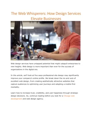 the web whisperers how design services elevate