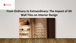 3d Walls Tiles - Ventura International