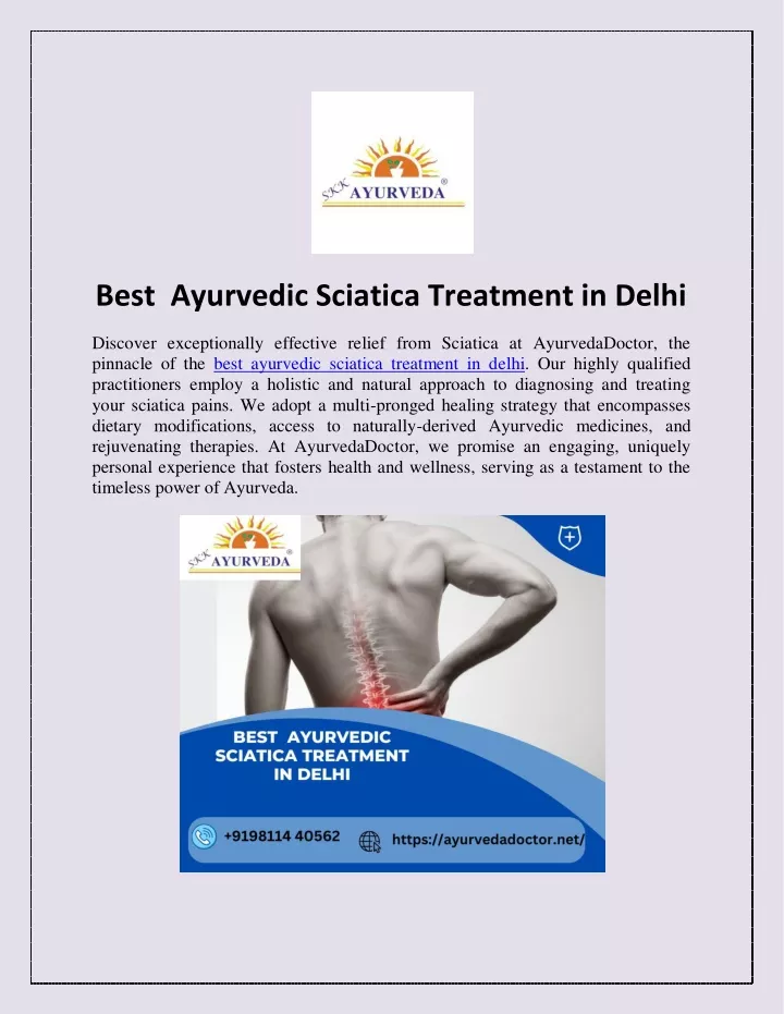 best ayurvedic sciatica treatment in delhi