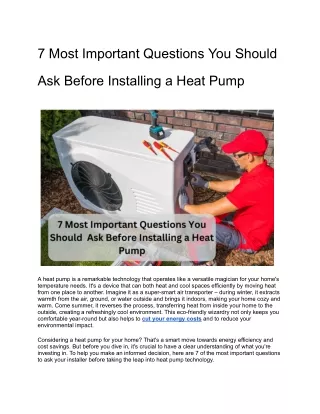7 most important questions you should