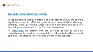 tax advisory services India