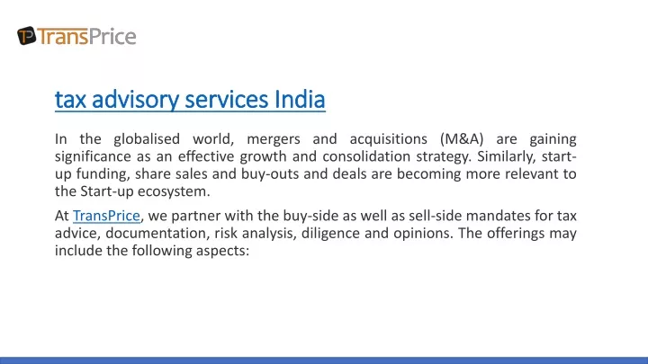 tax advisory services india tax advisory services