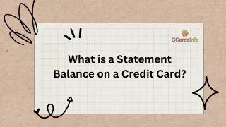 What is a Statement Balance on a Credit Card?