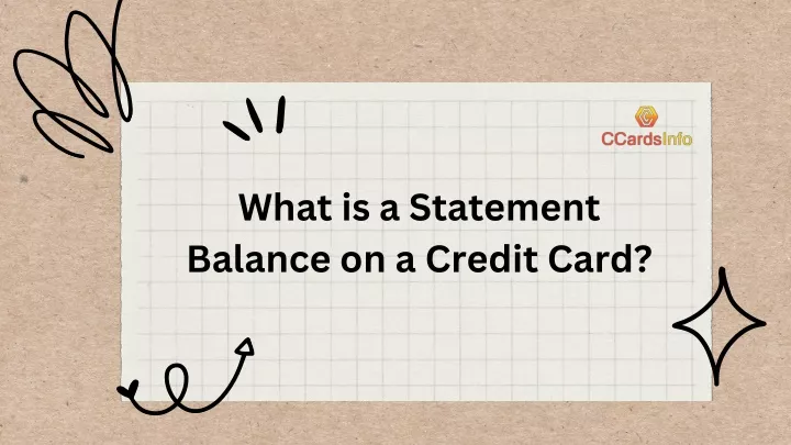 what is a statement balance on a credit card
