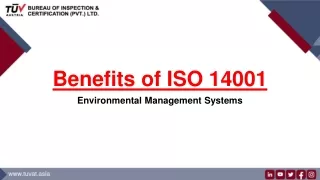 Benefits of ISO 14001