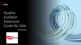 Quality Outdoor Extension Cords for Sale