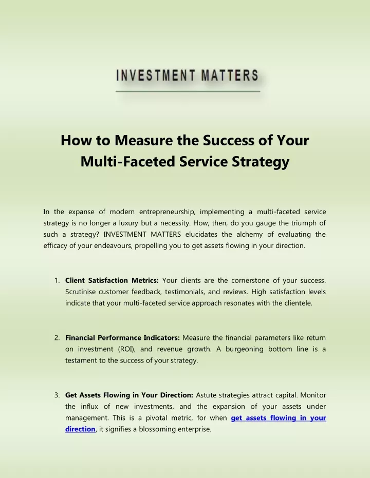 how to measure the success of your multi faceted