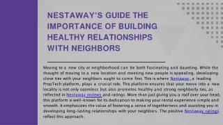 nestaway s guide the importance of building healthy relationships with neighbors