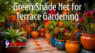 Green Shade Net for Terrace Gardening Shaded Planters for Urban Agriculture