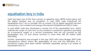 equalisation levy in India