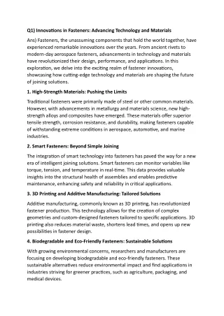 q1 innovations in fasteners advancing technology