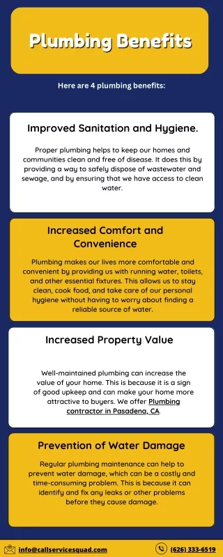 4 Plumbing Benefits