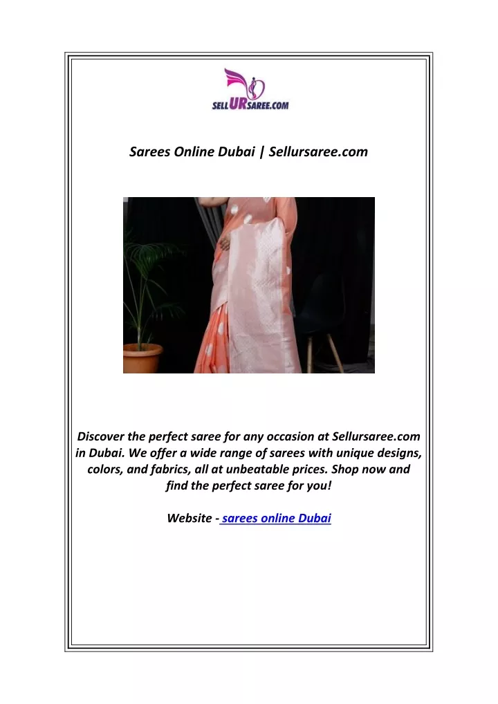 sarees online dubai sellursaree com