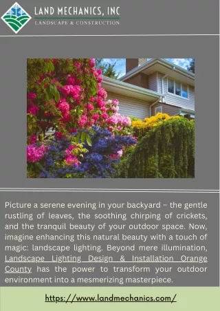 Landscape Lighting Design & Installation in Orange County