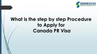 Canada PR visa process