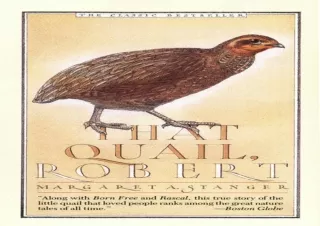 DOWNLOAD️ BOOK (PDF) That Quail, Robert