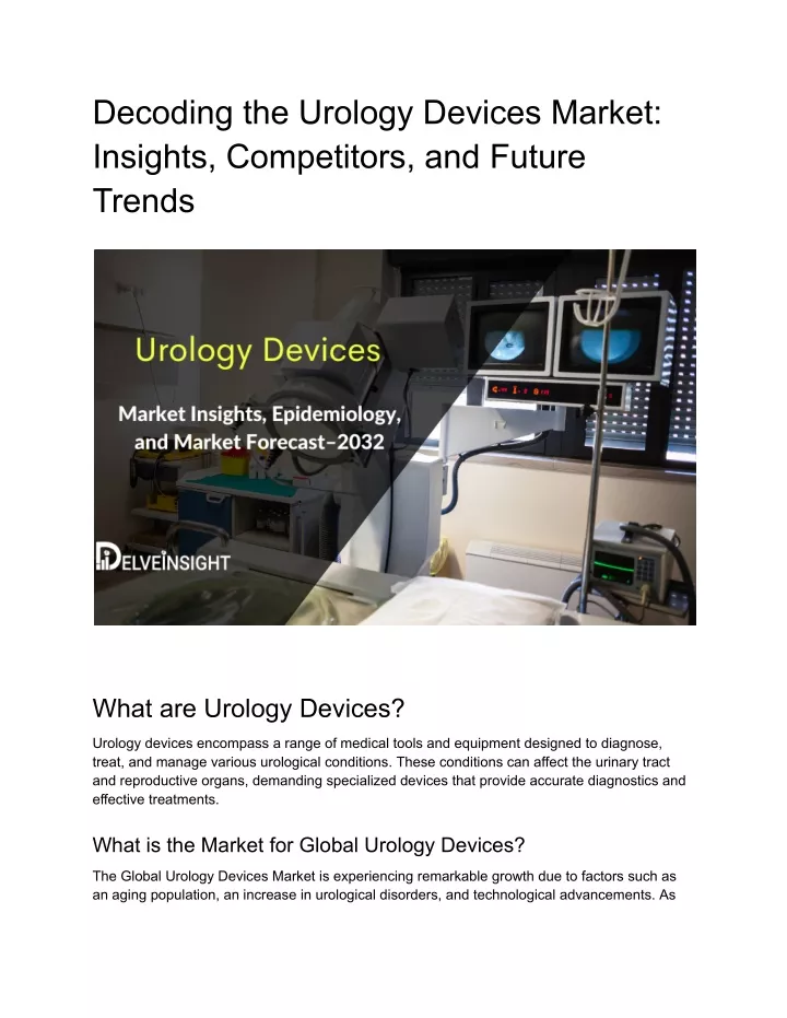 decoding the urology devices market insights
