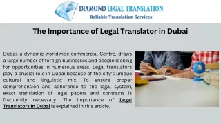 The Importance of Legal Translator in Dubai