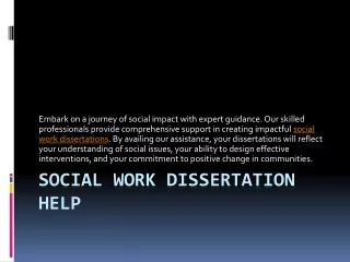 social work dissertation help