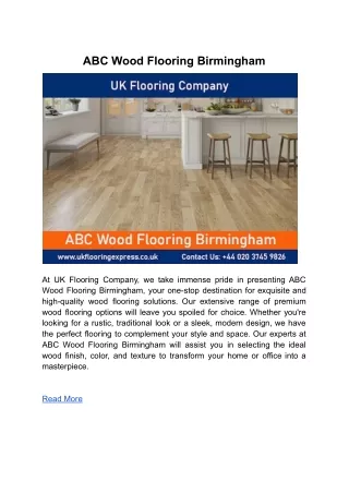 ABC Wood Flooring Birmingham