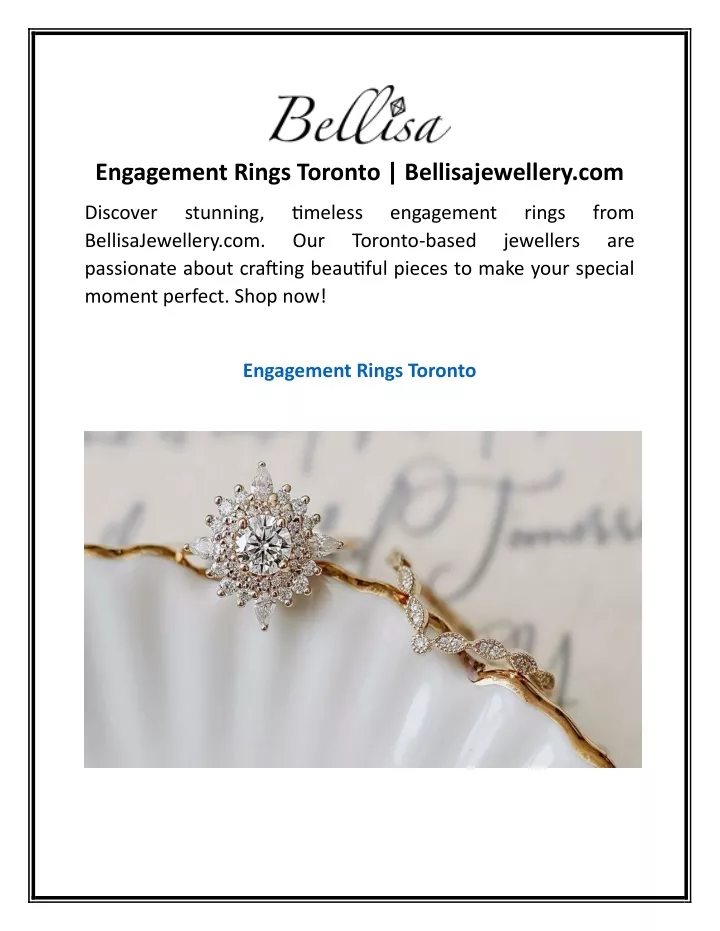 engagement rings toronto bellisajewellery com