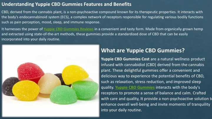 understanding yuppie cbd gummies features