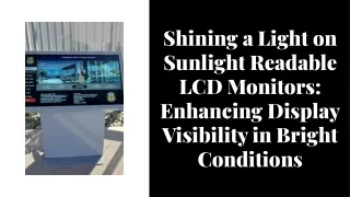 Sunlight Readable Lcd Monitors - Outdoor-lcd-signage.com