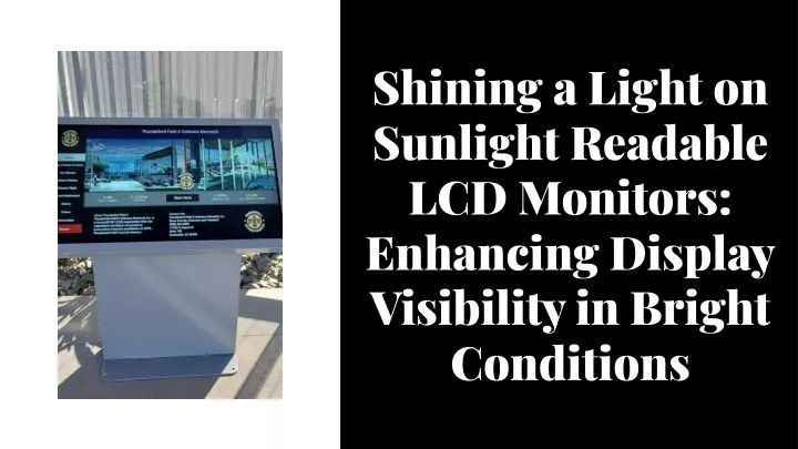 shining a light on sunlight readable lcd monitors