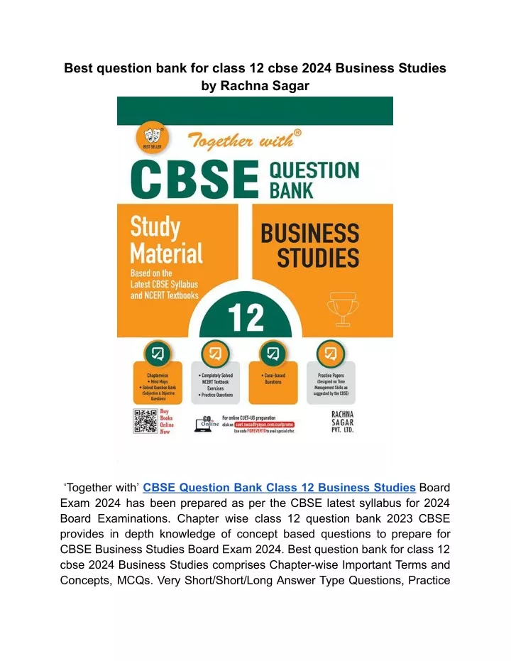 best question bank for class 12 cbse 2024