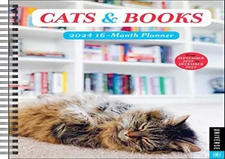 DOWNLOAD️ FREE (PDF) Cats & Books 16-Month 2024 Planner Calendar: September 2023 - December 2024