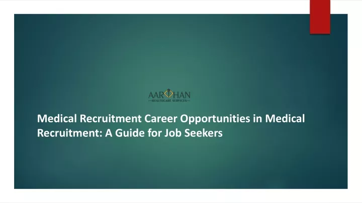 medical recruitment career opportunities in medical recruitment a guide for job seekers