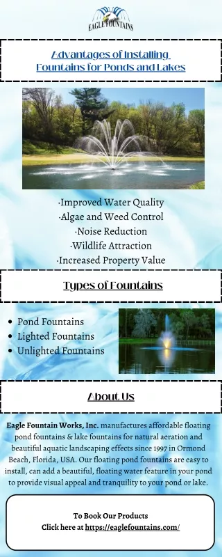 advantages of installing fountains for ponds