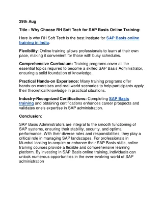 29th aug title why choose rh soft tech
