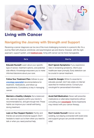 Living with Cancer Navigating the Journey with Strength and Support
