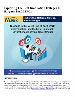 exploring the best graduation colleges in haryana