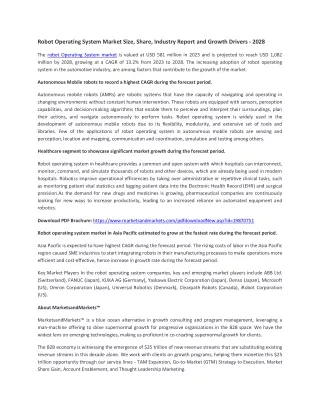 robot operating system market size share industry
