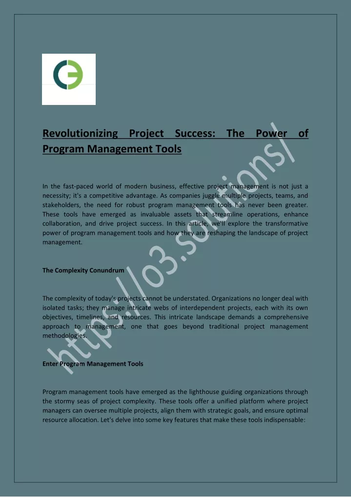 revolutionizing project success the power