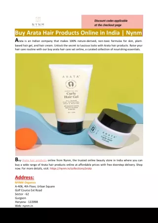 buy arata hair products online in india nynm