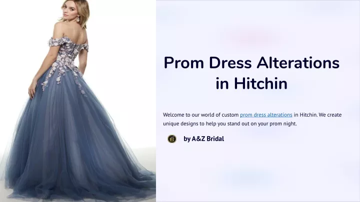 prom dress alterations in hitchin