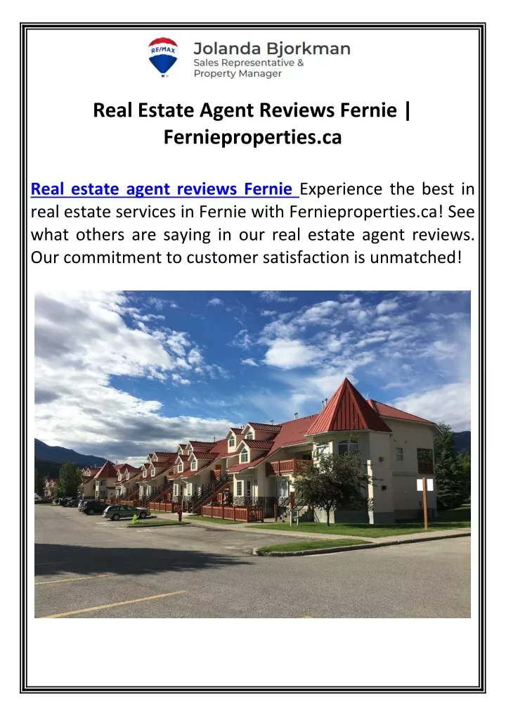 real estate agent reviews fernie fernieproperties
