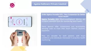 Order Agatsa Portable ECG - Your Companion for Better Heart Health​