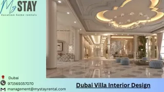 Dubai Villa Interior Design | Mystayrental | Best Dubai Villa Interior Design