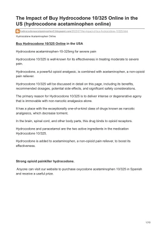 hydrocodoneacetaminophen5.blogspot.com-The Impact of Buy Hydrocodone 10325 Online in the US hydrocodone acetaminophen on