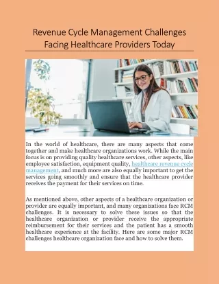 Revenue Cycle Management Challenges Facing Healthcare Providers Today