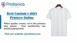 Best Custom t shirt Printers Online