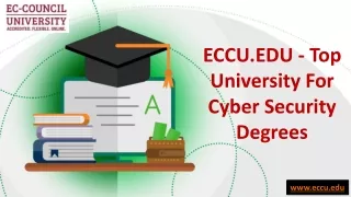 ECCU.EDU  - Top University For Cyber Security Degrees