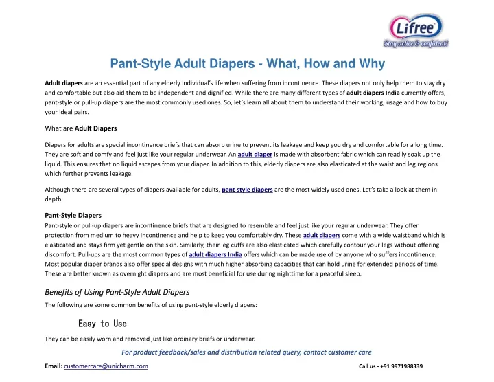 pant style adult diapers what how and why